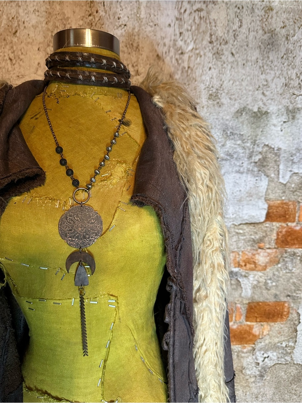 upcycled rustic necklace - Picture 7 of 7